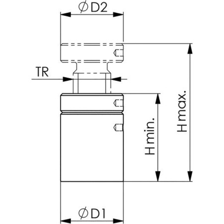 AMF Schraubstütze, Größe 140 72421 100–140 mm AMF