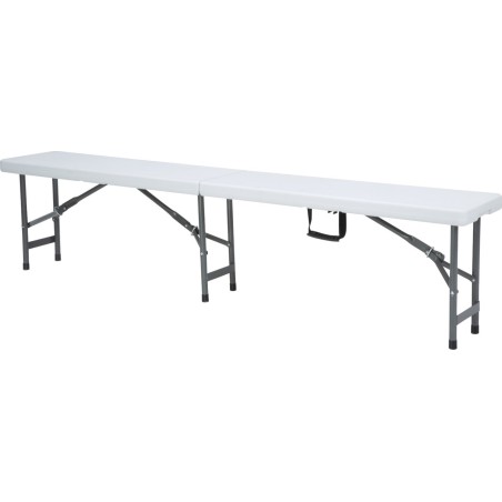 Hendi Klappbare Catering-Bank, weiß, 1830 x 300 x 430 mm – Hendi 811191 Klappbare Catering-Bank, weiß, 1830 x 300 x 430 mm –