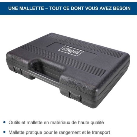 Scheppach Handwerkzeugsatz TB94 im Koffer, 1/4″–1/2″, 94-teilig, Scheppach