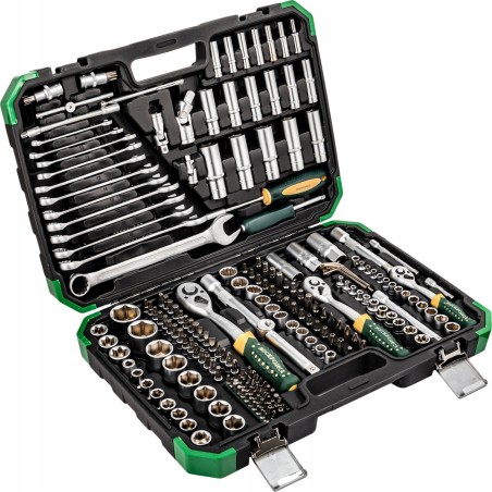 Werkzeugsatz, 216+6-teilig, 1/4", 3/8", 1/2" (8–22 mm)