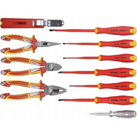 Felo-Werkzeugset 11-teiliges FELO-Werkzeugset für Elektriker im Etui