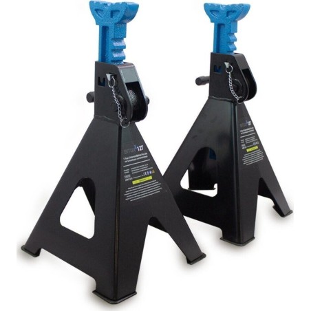 Bituxx Höhenverstellbare Werkstattböcke, 2er-Set, Tragkraft 12 Tonnen