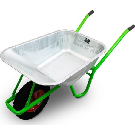 Bituxx Robuste Bau-Schubkarre 250 kg Gartenkarre 100 l mit Vollrad BITUXX