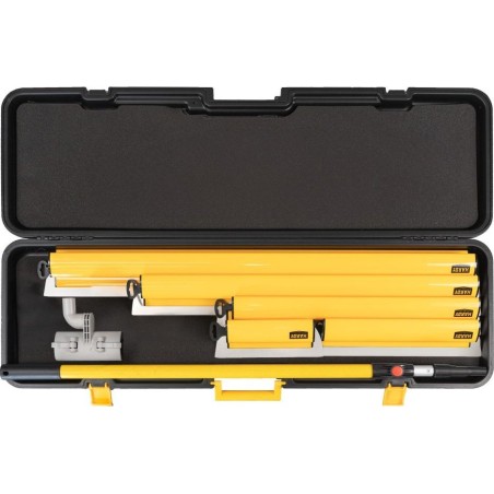 HARDY-Spachtelset für Spachtelmasse (25, 40, 60, 80, 100 cm) + Koffer + Teleskopstiel