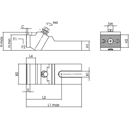 AMF Stabiler Seitendruck 6497F, Größe 19 AMF