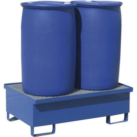 Meva Auffangwanne aus Metall für 2 Fässer à 200 l, 120 x 80 cm