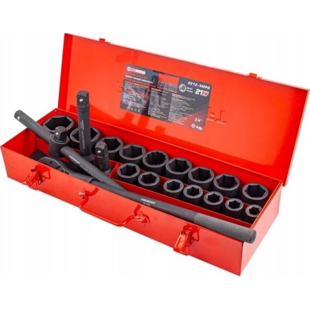 Forcekraft-Werkzeugset 3/4"-Schlagschraubendreher-Set, 21-teilig (Sechskant) (17–50 mm)