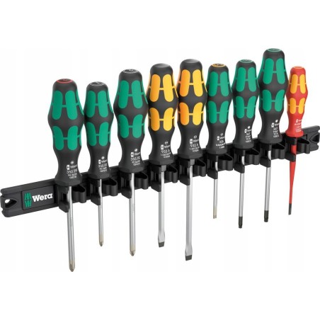 Werkzeugset Wera Wera 9650 Magnetic Strip Kraftform-Schraubendreher-Set, 9-teilig