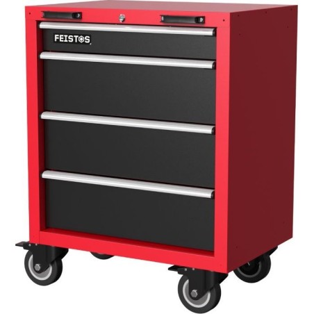 Der geheimnisvolle Garten von Feistos Werkstattzubehör Werkstattwagen Juno Rot/Schwarz 66 x 46 x 86 cm