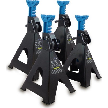 Bituxx Höhenverstellbare Werkstattböcke, Tragkraft 12 Tonnen, 4er-Set