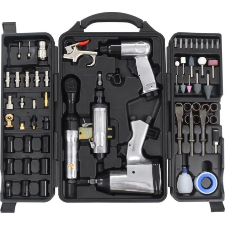 vidaXL Druckluftwerkzeug-Set, 70-teilig (142711)
