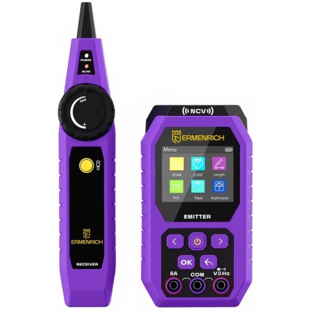 Ermenrich Ping SM75 Kabelprüfgerät mit Multimeter