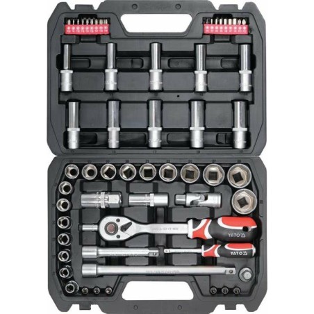 Yato-Werkzeugsatz YATO SCHRAUBENSCHLÜSSEL-SATZ   60-teilig  1/2" / 1/4"