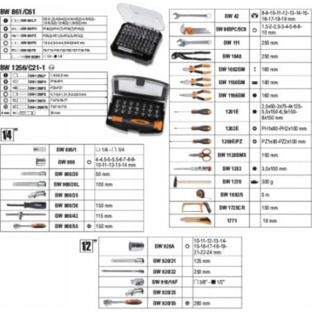 BETA-Werkzeugset, 163-teilig im Koffer (1 Satz)