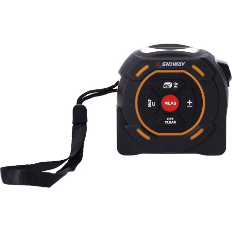 Hedo Laser-Entfernungsmesser + SNDWAY SW-TM60 Maßband – rot