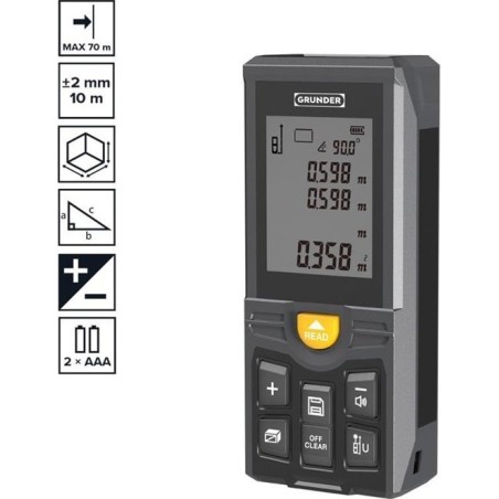 Laser-Entfernungsmesser Sourcing DISTANCE MEASURE GRUNDER CJA70 70 m