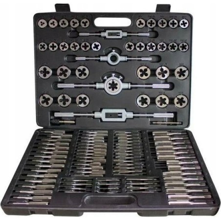 Gewindebohrer- und Gewindeschneiderset, 110-teilig (M2–M18), PU-Koffer