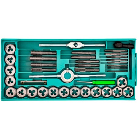 Gewindebohrer und Gewindeschneider, 40-teilig, M3–M12, Kalibrierwerkzeuge