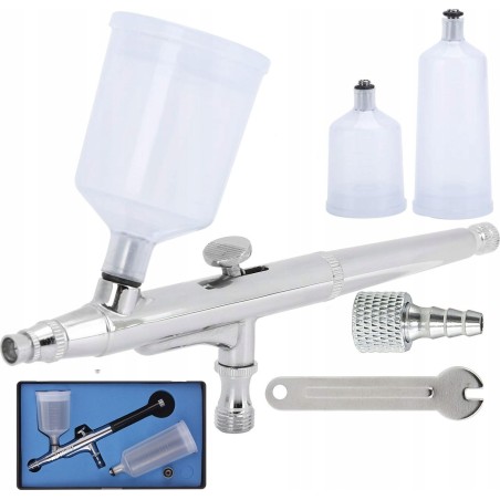 Rosfix Airbrush für Lackier- und Malarbeiten, Präzisionspistole für den Modellbau, Düse 0,5 mm
