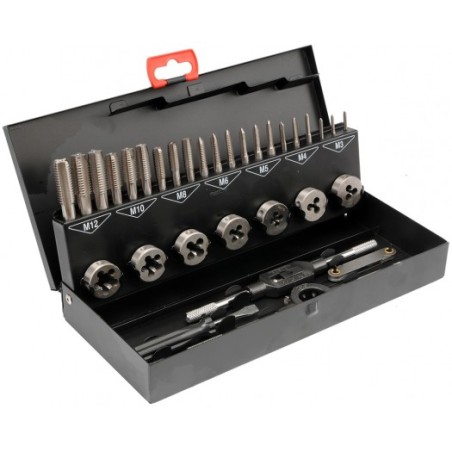 Yato Gewindebohrer- und Gewindeschneiderset, 32-teilig (YT-2975)