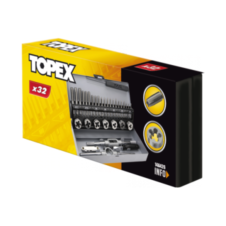 Topex Gewindebohrer- und Gewindeschneiderset, 32-teilig (14A426)