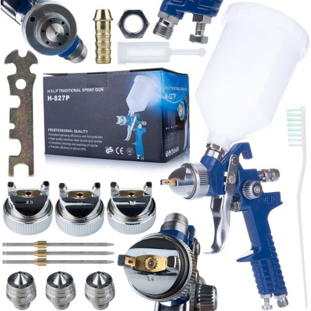 Rosfix LACKIERPISTOLE 4X DÜSE HVLP 1,4 1,7 2,0 2,5 LACKIERSET HQ