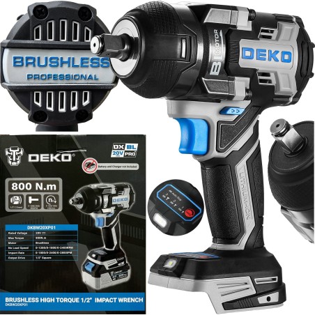 Deko-Schlagschrauber AKKU-SCHLAGSCHRAUBER MIT BÜRSTENLOSEM MOTOR 1/2" DEKO-Radschrauber