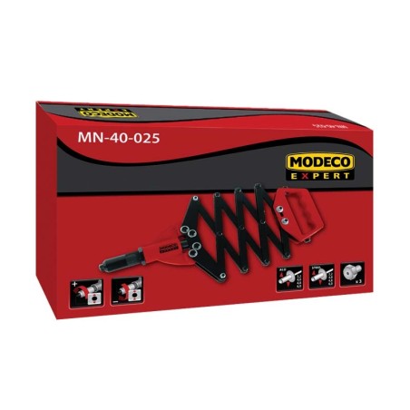 Modeco Zick-Zack-Nietmaschine mit 5 Arbeitsaufsätzen, 790 mm – MN-40-025