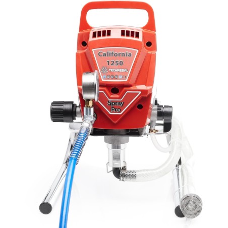 Lackiergerät mit hydrodynamischer Spritzpistole, 1200 W, California 1250, 10 m Schlauch, 2 l/min, 4 Düsen