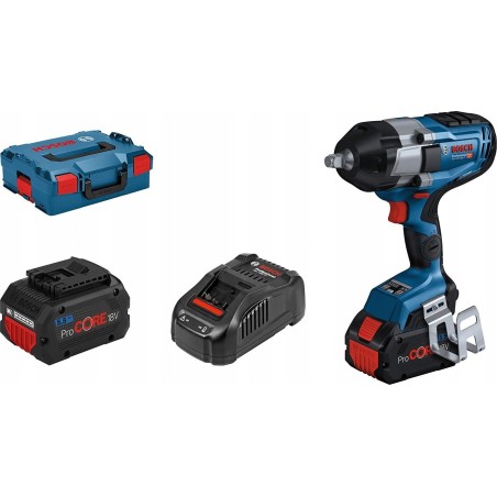 Bosch Akku-Schlagschrauber BITURBO GDS 18V-1000 C Professional, 18 V (blau/schwarz, 2x ProCORE18V 5,5-Ah-Akku)