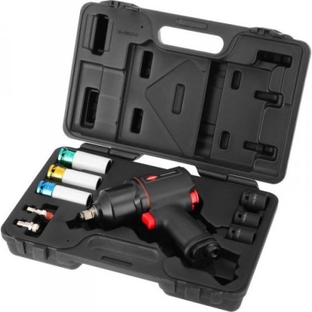 Airpress-Schlagschrauber – PNEUMATISCHER SCHLAGSCHRAUBER 1/2" IM KOFFER (45411 + 6 EINSÄTZE)