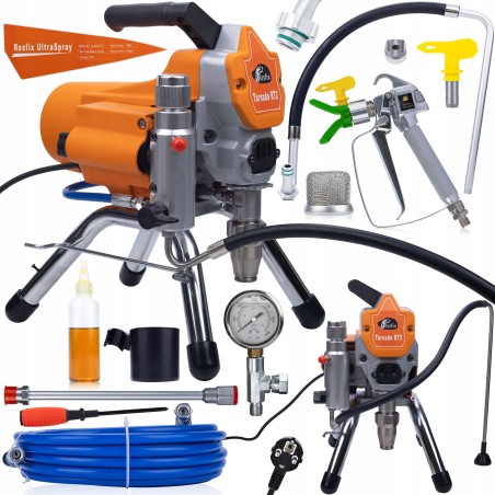 Rosfix Farbspritzgerät Tornado RT2 UltraSpray 1500 W + Farbspritz-Zubehörset v1
