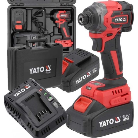 Yato Schlagschrauber – Akku-Schlagschrauber 230 Nm, 18 V + Akku 1x 4 Ah + Ladegerät YATO