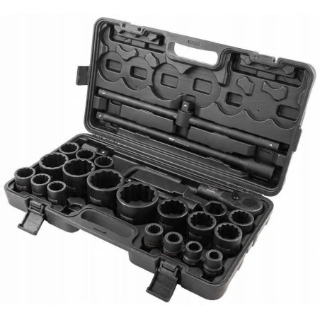 26-teiliges Schlagwerkzeugset, 3/4" (17–50 mm) und 1" (55–65 mm) (12-kant)