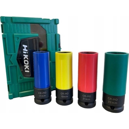 Hikoki Schlagschraubendreher-Set mit Schlagköpfen 17/19/21/22 mm