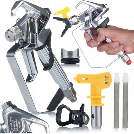 Rosfix Rosfix Farbspritzpistole Rosfix UltraSpray mit 2-Finger-Auslöser ZT-80 mit Schutzhaube + Rosfix Ultra Spray-Düse 517 + 2x