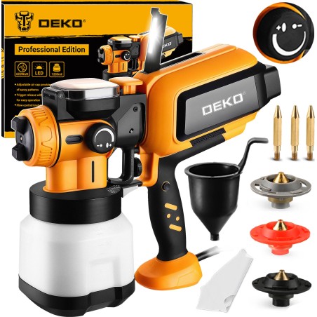 Deko Farbspritzpistole Wandlackiergerät 3 Düsen 120 DIN Set XXL DEKO
