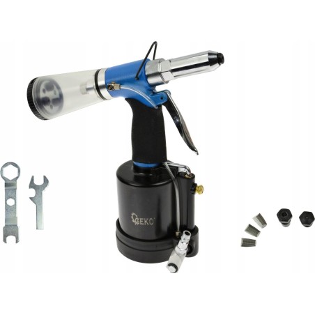 Geko Druckluft-Nietmaschine mit automatischer Zuführung für Nieten von 2,4 bis 6,4 mm (10)