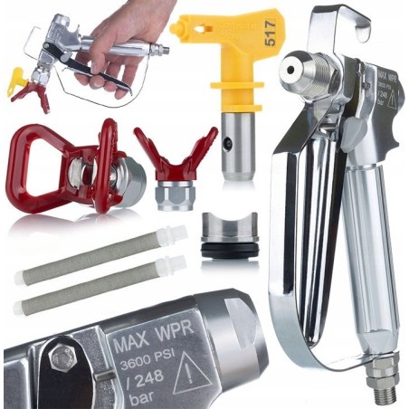 Rosfix Rosfix Farbspritzpistole Rosfix UltraSpray PMRUS03 mit Düsenschutz + Rosfix Ult-Spritzdüse