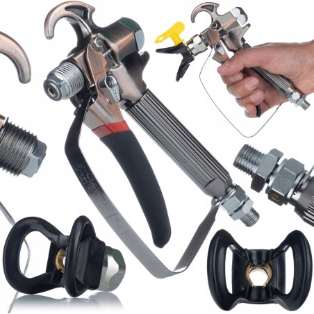 Rosfix Rosfix Pistole für das Farbspritzgerät Rosfix TurboJet TJ1 + Farbspritzdüse Rosfix Ultra Spray Modell 513, 517, 519