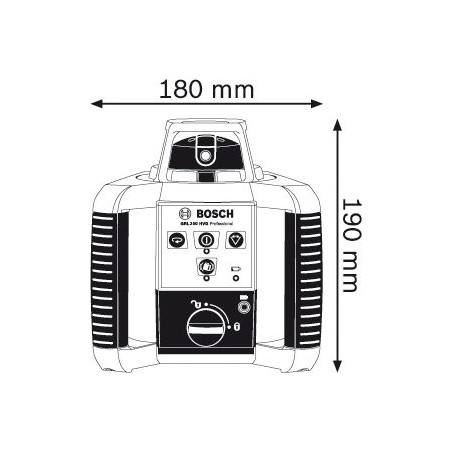 Bosch Laser-Nivelliergerät GRL 250 HV, rot, 120 m