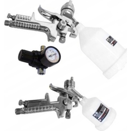 Forcekraft Lackierpistolen-Set mit Druckregelung, 2-teilig (1,0 mm und 1,4 mm)