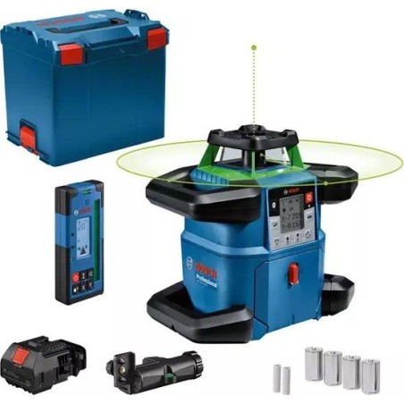 Bosch Akku-Rotationslaser GRL 650 CVHG Professional, 18 Volt (blau, ohne Akku und Ladegerät, grüne Laserlinie, in