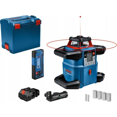 Bosch Akku-Rotationslaser GRL 600 CHV Professional, 18 Volt (blau, ohne Akku und Ladegerät, rote Laserlinie, in L-BOXX)