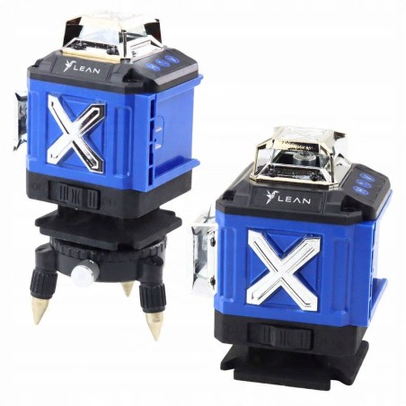 4D-Laser-Nivelliergerät mit 16 Linien, Koffer, 2 Akkus, blau