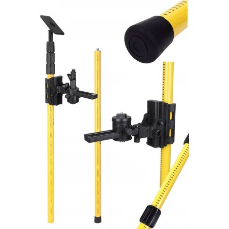 Deko Stativ mit Auslegerstange für Laser und Wasserwaage, 285 cm + Deko-Adapter für Schrägen