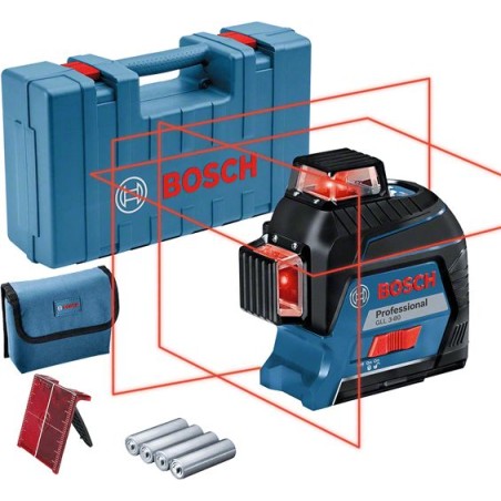 Bosch Flächenlaser GLL 3-80, rot, 30 m