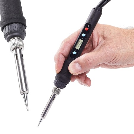 Präzisions-Lötkolben 80 W mit LCD-Display + 10-teiliges Zubehörset