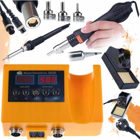 Rosfix SET LÖTSTATION HEISSLUFT-LÖTSTATION ROSFIX 660 W LÖTBUTTLE MIT GITTER