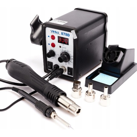 Techrebal Set: Lötstation Yihua 878D + Ersatzlötkolben 907A